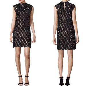 NWT worthington black gold ruffle dress